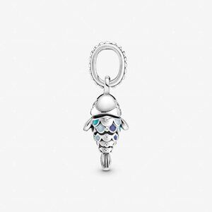 Pandora Blue Scaled Fish Dangle Charm
